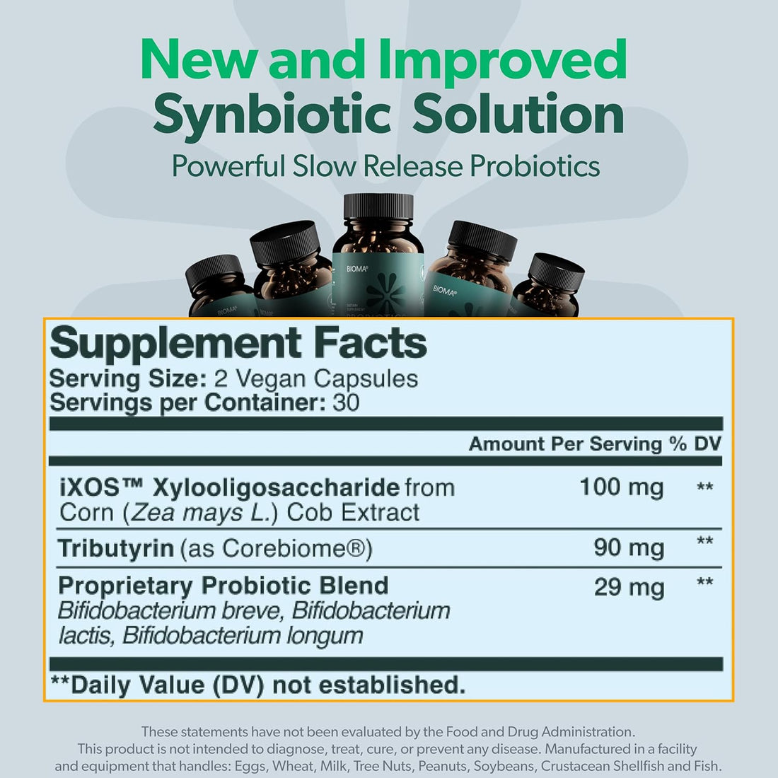 BIOMA Probiotics - Digestive Health - Gut Support for Men & Women - 60 Capsules