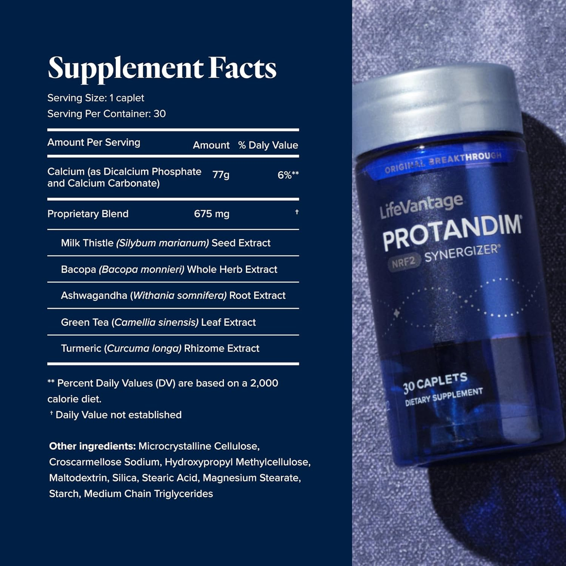 LifeVantage Protandim NRF2 Synergizer Healthy Aging Supplement 30 Caplets