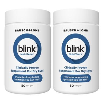 Blink NutriTears for Dry Eyes, Eye Care Clinically Proven Supplement - 50 Softgels (2 Pack)
